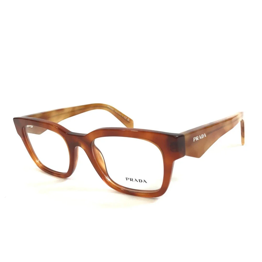 Prada Eyeglasses Frames VPRA10 11P-1O1 Havana Cognac Light Tortoise 51-20-145